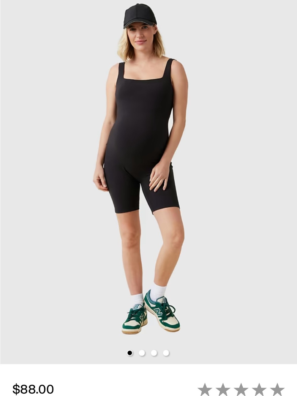 Ingrid & Isabel short maternity active unitard medium black